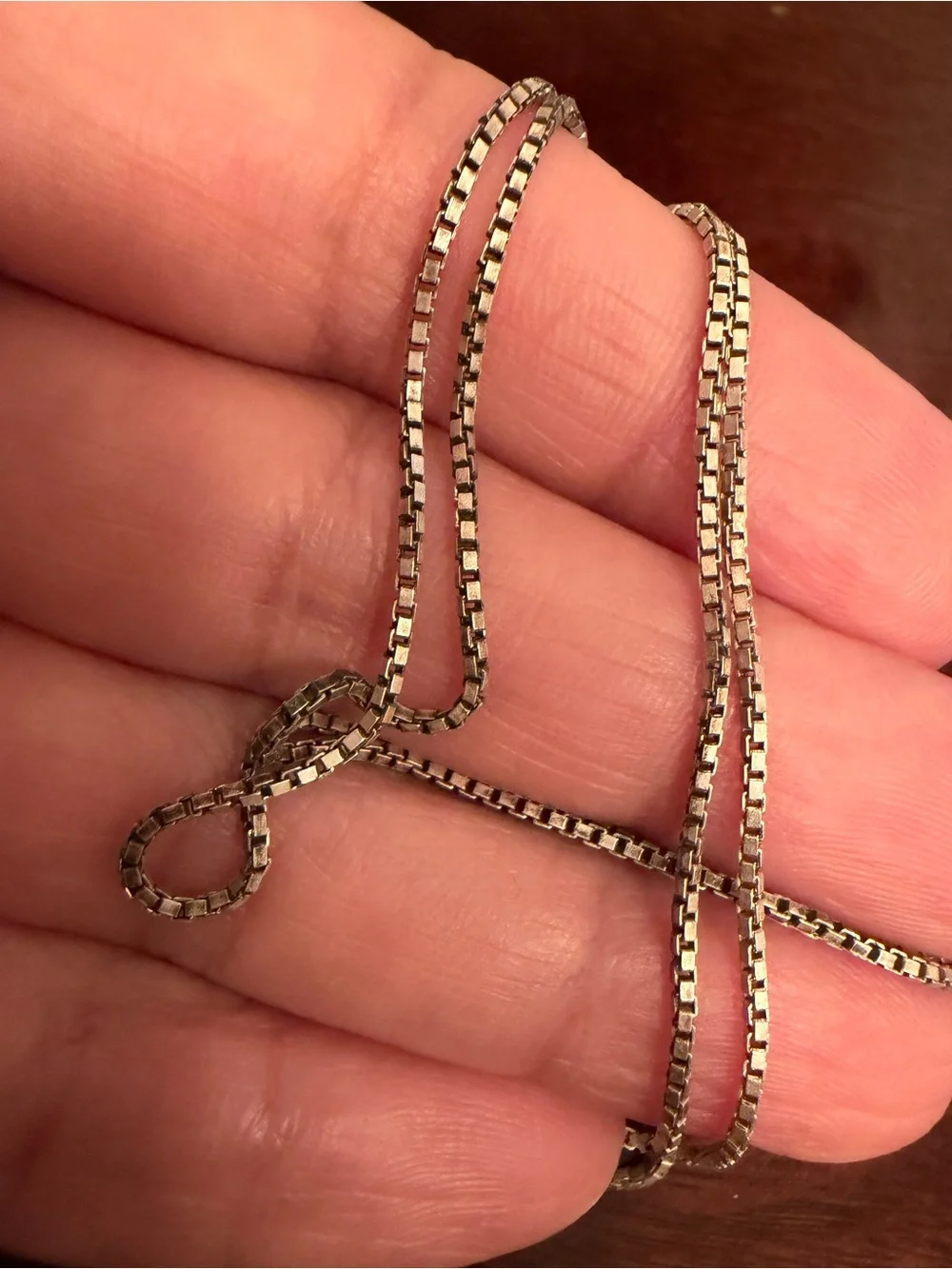 925 sterling silver light weight chain necklace vintage